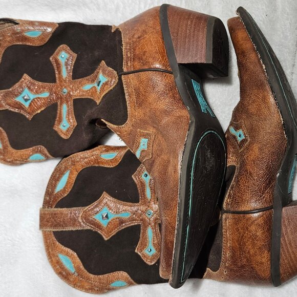 Ariat 10007857 Tawny Brown Heavenly Cross Overlay Cowgirl Boots Women's US 10 B - Picture 7 of 10